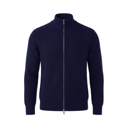 Ribbed Zip Cardigan