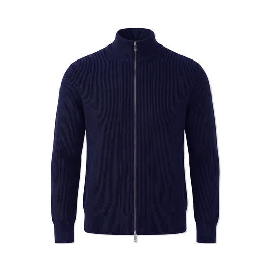 Ribbed Zip Cardigan