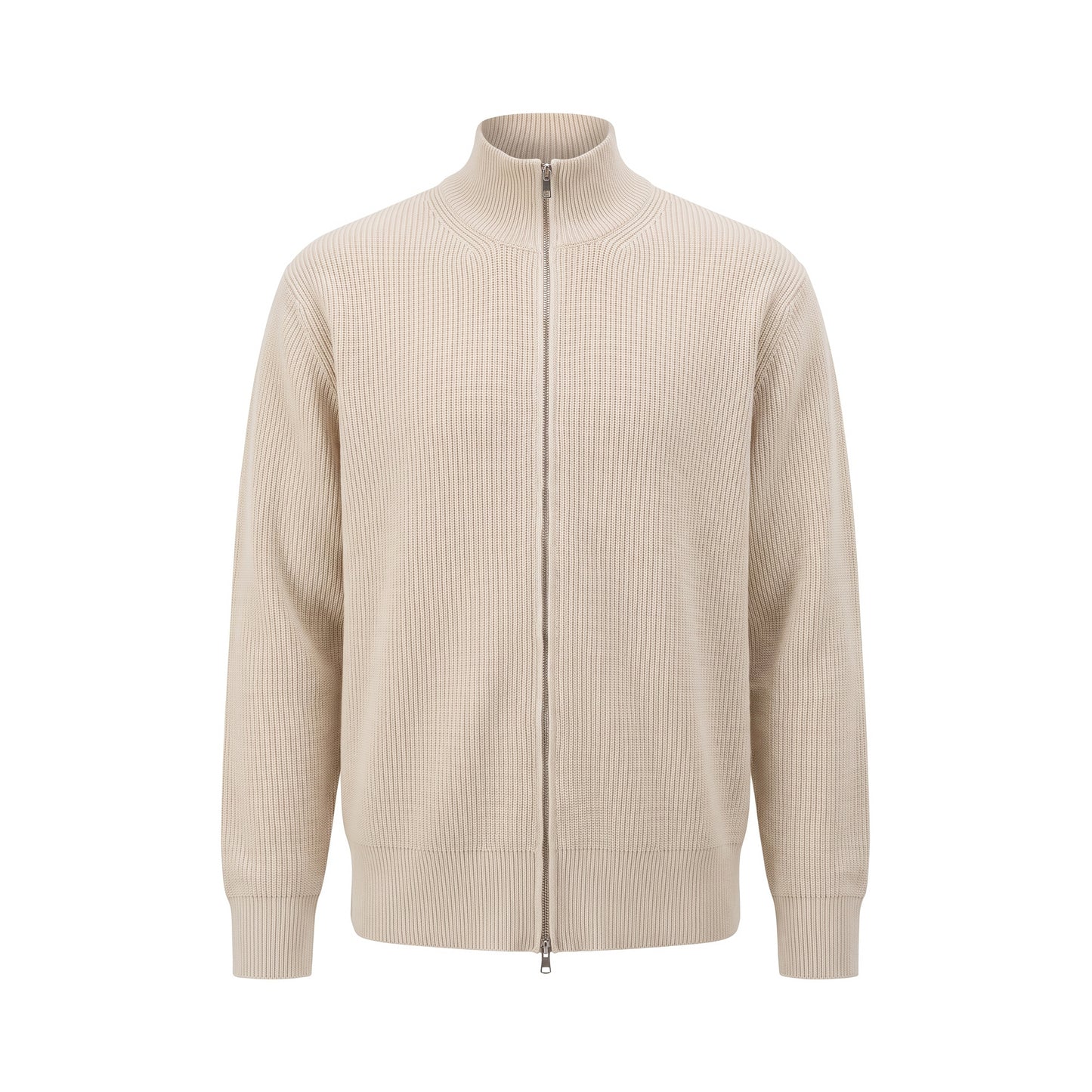 Ribbed Zip Cardigan