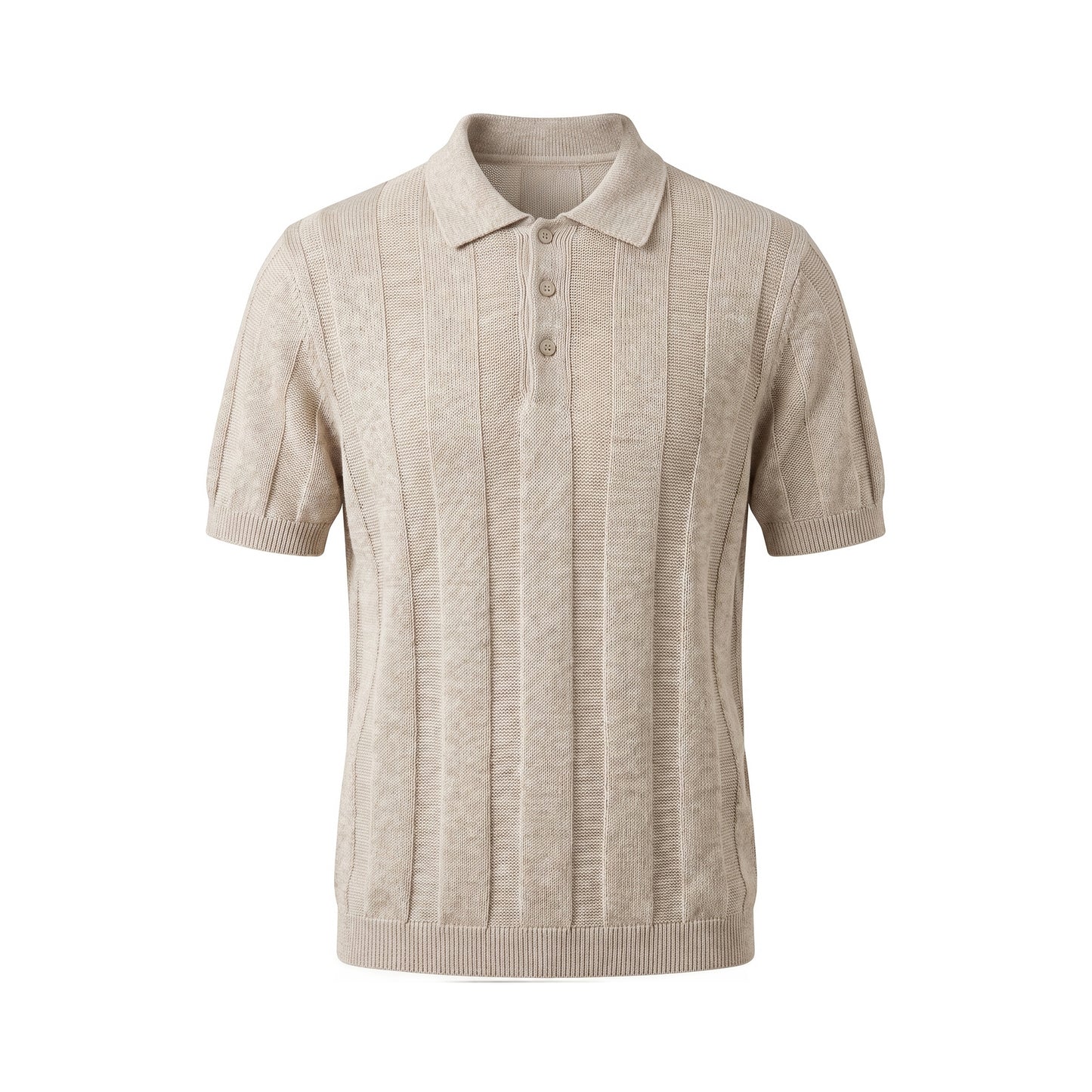 Linen Knit Polo Shirt