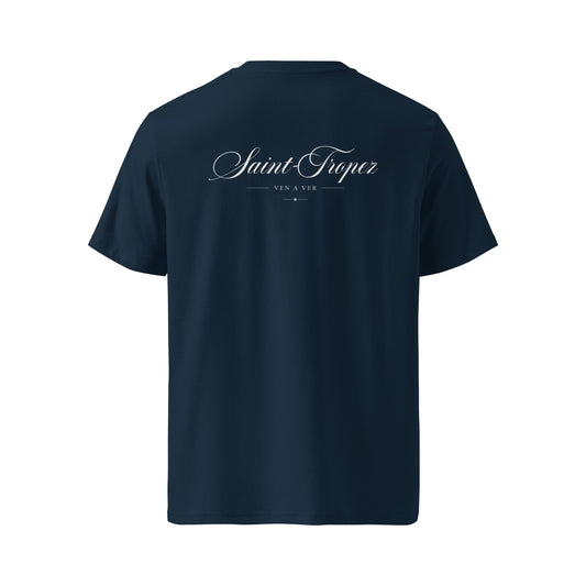 Saint-Tropez Script Tee — Navy